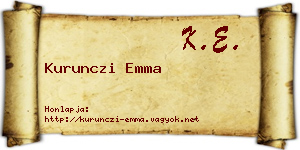 Kurunczi Emma névjegykártya