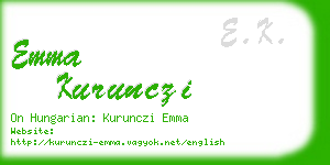 emma kurunczi business card